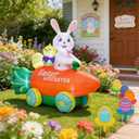 6FT Inflatable Bunny Outdoor Decorations, Inflatables Decorations Blow Up Yard with LED Colored Lights, Inflatable Toys for Indoor Outdoor Lawn Yard Garden Decor