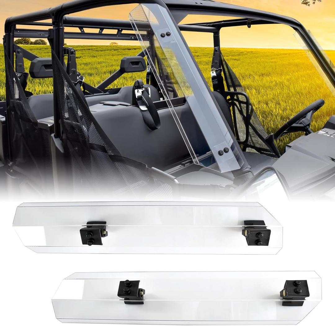 Side Wind Deflector for Can-Am Defender, Air Deflectors Windscreen Windshield Deflector Kit for Can-Am Defender Maverick Trail Polaris Ranger XP 1000 900 570 General 1000 Accessories(2 PCS)