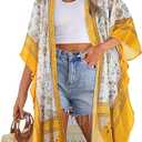 Women's Kimono Swimsuit Coverups Summer Beach Casual Loose Cardigans for Swimwear, 2XL