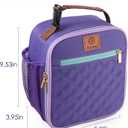 Genteen Kids Lunch Box, Lunch bag for Girls Teen,Insulated Soft Mini Cooler with Bottle Holder, Lightweight Reusable East-Clean LunchBox Back to School, Purple