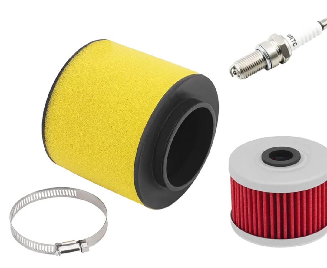 Air Filter 17254-HN5-670 &Oil Filter & Spark Plug Compatible with Honda Rancher TRX350FE TRX350FM TRX350TE TRX350TM 2000 2001 2002 2003 2004 2005 2006 10-99200