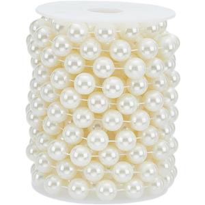 Arricraft 14mm Large Pearl Beads, 16.40 Feet(5m) Ivory Pearl Bead String Decoration Acrylic Round Beads Loose Beads for Flowers Wedding Christmas Party Valentine Decoration DIY Accessories