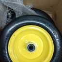 MaxAuto 11x4.00-5 Lawn Mower Tires, 11x4-5 wheel and tire, 11x4x5 Front Smooth Flat Free Tire Assembly Compatible with John Deere/Cub Cadet, 3.4"-5" Centered Hub 3/4" Bushings, 2 Pack