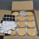 12 Overnight Oats Containers with Lids and Spoons, 16oz Glass Jars with Bamboo Lids, Airtight Meal Prep Yogurt Containers for Breakfast, Parfait, Salad, Chia Pudding