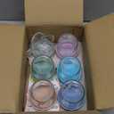 DRKIO 6 Pack Glass Baby Food Storage Containers - 4 Oz Baby Food Jars with Lids Baby Food Maker Microwave Dishwasher Freezer Safe 100% Leak Proof BPA Free Reusable