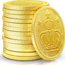Metal Casino Gold Coins - Durable, 1 inch Diameter, Realistic & Perfect for Game Nights, Party Favors & Collectibles, (Pack of 50)