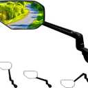 Bike Mirror, New Foldable Bicycle Mirror for Handlebar, 360 Adjustable Bar End Rear View Mirrors for E-bike, Mountain Bike, City Bikes & Scooter (Left 0.87-1")