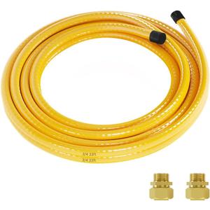 Propane Pipe Conversion Kit Grill Hose with 2 Male Adapter Fittings, 33FT 3/4" CSST Flexible Propane/Natural Gas Line, Corrugated Stainless Steel Tubing