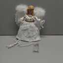 JOYIN 9'' Angel Christmas Tree Topper with Lights, Battery Operated Lightweight White Angel Treetop, Illuminated Ornament for Christmas Tree Decorations, Family, Indoor Home & Xmas Party Decorations