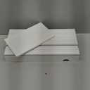 Sofa Arm Tray, Bamboo Large Couch Cup Holder Tray with Hidden Storage, Sofa Armrest Portable Anti-Spill Beverage SnackWhite