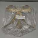 Large Glitter Champagne Gold Bow Christmas Tree Topper,9.4 Inch Metal Tree Topper,Champagne Gold Bow Christmas Decorations for Xmas Home Decor Holiday Party Indoor Outdoor Shop Office