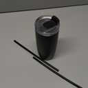 Simple Modern Voyager Tumbler with Flip Lid | Travel Coffee Mug | Insulated Stainless Steel Cold Brew Iced or Hot Coffee Cup | Gifts for Women Men Her Him | 20oz, Midnight Black