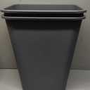 Amazon Basics Rectangular Commercial Office Wastebasket, Easy to Clean, 10 Gallon, Grey, 2-Pack