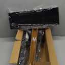 Wallniture Bali Black Floating Shelves for Wall, CD DVD Storage Shelves and Metal Bookshelf Set of 4