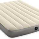 Intex 64102E Dura-Beam Standard Single-High Air Mattress: Fiber-Tech – Full Size – 10in Bed Height – 600lb Weight Capacity – Pump Sold Separately