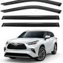 Window Visors Rain Guards for 2020-2026 Toyota Highlander, Out-Channel Window Vent Wind Deflectors Visors Shades for 20 21 22 23 24 25 Highlander