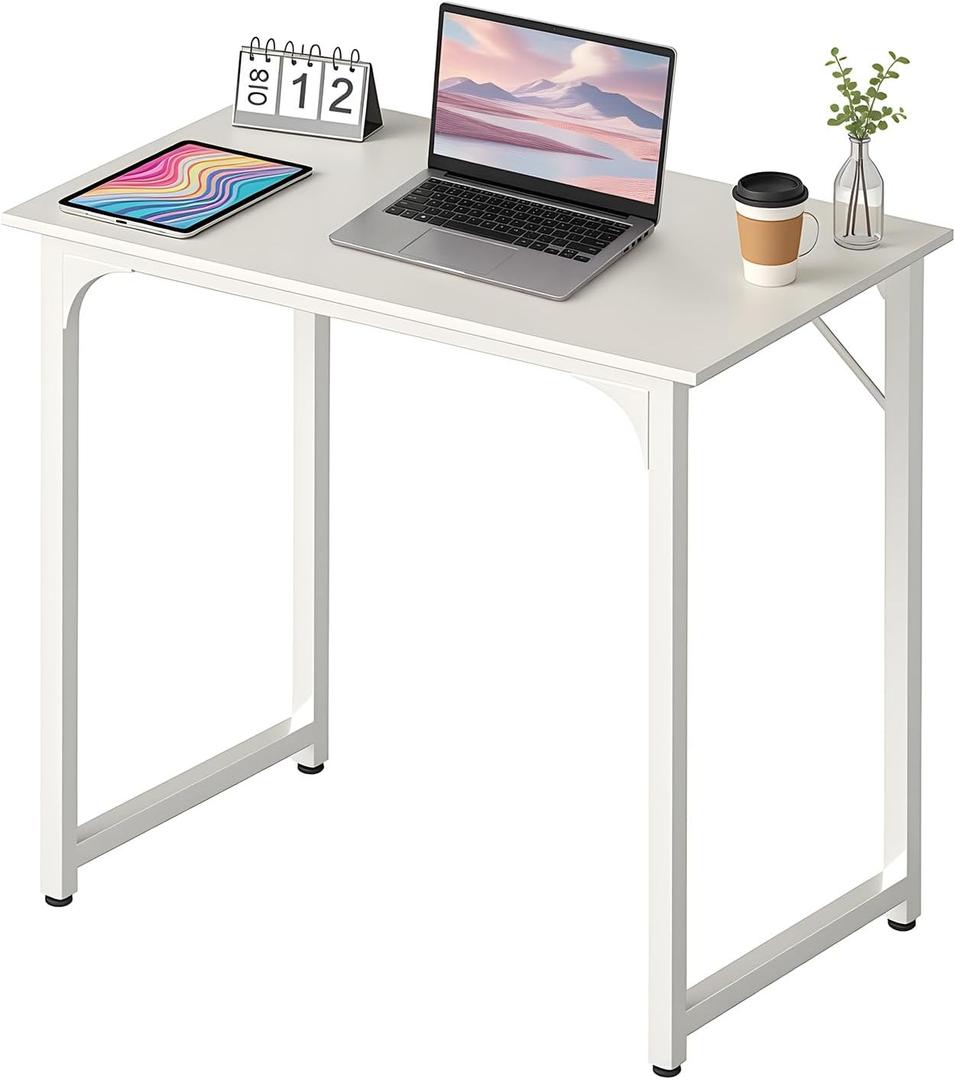 BestOffice | 32 Inch Computer Desk | White | Sturdy Office Desk