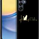 ZHEGAILIAN Compatible with Samsung Galaxy A16 Case,Non-Slip Soft TPU Bumper Shockproof Protective Case Compatible with Samsung Galaxy A16 6.7 inch for Women-Cat Heartbeat