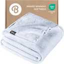 Bare Home Fleece Blanket - Twin/Twin Extra Long - Ultra-Soft Lightweight for Bed, Sofa, and Couch - Luxury Microplush - Cozy Warm Blanket (Twin/Twin XL, Blue Mist)