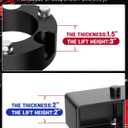 Richeer 3" Front and 2" Rear Leveling Lift Kit for 2005-2023 Tacoma, 3" Front Strut Spacers and 2" Rear Black Leveling Lift Block Kit Extended Square U-Bolts, 3"+2" Height for 2005-2023 Tacoma 2WD/4WD