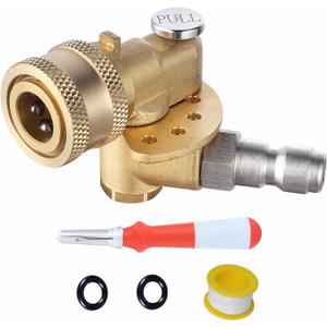 Meteor Blast Pivoting Coupler, 120 Degree with 5 Angles, heavy duty design and Stainless Steel Safety Lock for Pressure Washer Spray Nozzle, Clean Hard to Reach Area, 5000PSI, 1/4 Quick Connect
