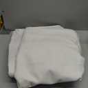 Off Beige White Double Layer Thick Linen Blackout 105 Inch Curtains 2 Panels Set for Dining Room, Pinch Pleated Room Darkening Thermal Curtain for Summer Heat Boho Office Window Drapes 8-3/4 FT Length