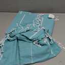 Utopia Towels Pack of 2 Turkish Beach Towel, 40 by 72 Inches, Oversized 100% Cotton, Sand Free Lightweight Absorbent Quick-Dry Beach Blanket, Extra Large Turkish Bath Towels for Travel and Pool, Aqua