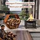Firewood Log Rack Hexagon Heavy-Duty, Sturdy Log Holder with Honeycomb Design for Wood Storage, Suitable for both Outdoor and Indoor Use