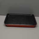 AVIEUS Grill Prep and Serve Trays | Set of 2 Stackable, Melamine Trays | Serving Tray & Marinating Tray | Serving Platter for Plating Food & BBQ Prep Tub for Marinating Meats | Grill Accessories |