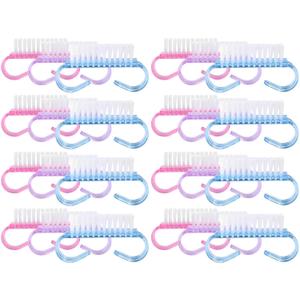 24-Pack Handle Grip Nail Brush(assorted color), Fingernail Scrub Cleaning Brushes for Toes and Nails Cleaner, Pedicure Brushes for Men and Women