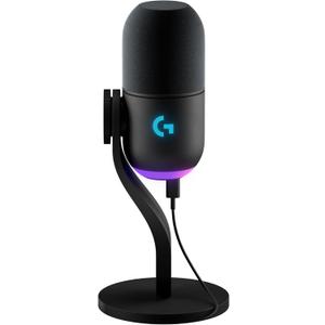 Logitech G Yeti GX Dynamic RGB Gaming Microphone with LIGHTSYNC, USB Mic for Streaming, Supercardioid, USB Plug and Play for PC/Mac - Black