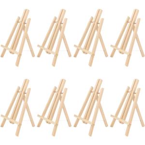 Kinlink 11.8 Inch Tall Wood Easels for Display Set of 8, Display Easel Tabletop, Painting Easel Stand for Artist Students