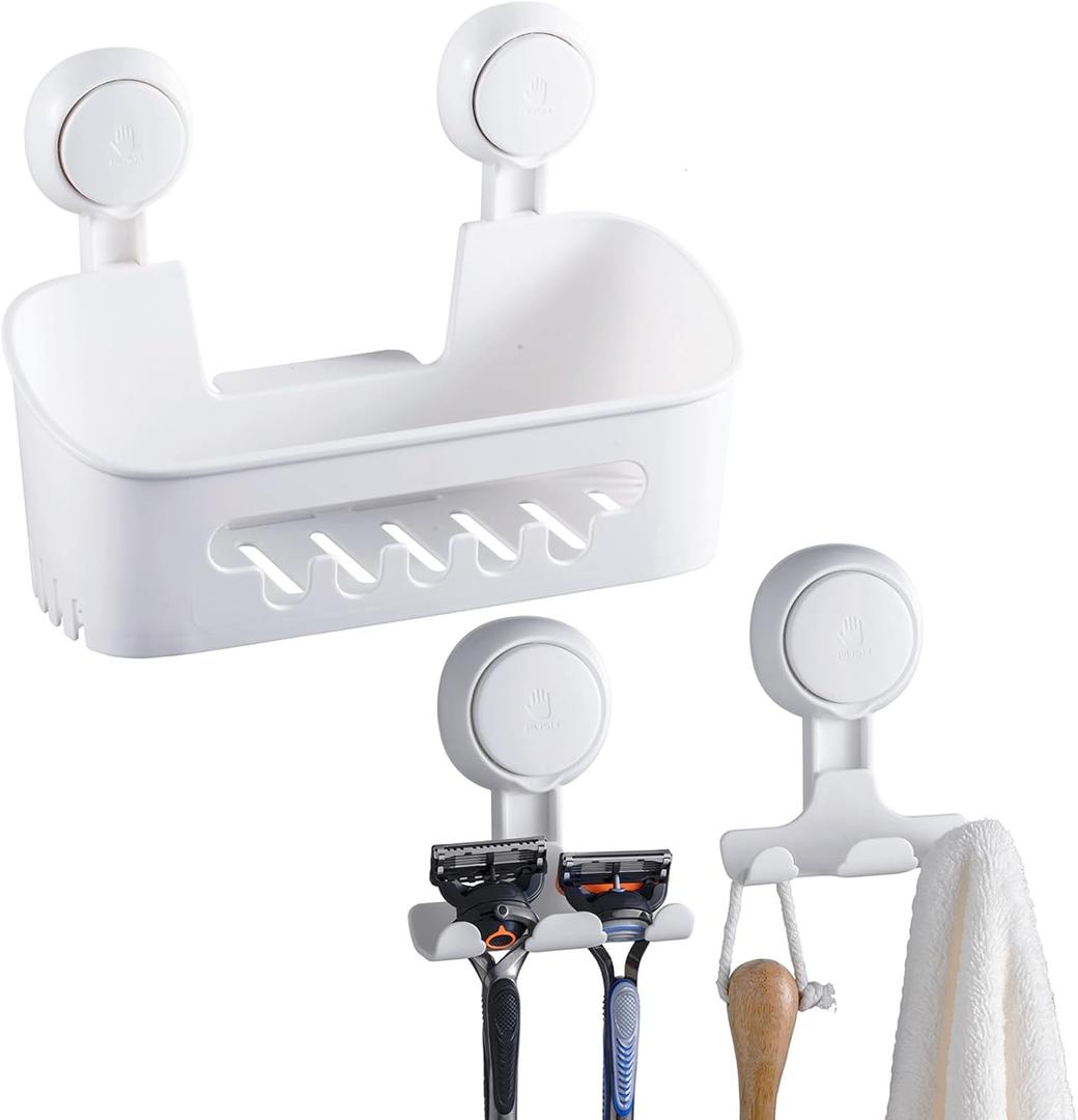 TAILI Product Image Suction Cup Razor Holder and Shower Caddy