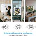 Art Artist Easel Stand for Displaying, RRFTOK Metal Tripod Adjustable Easels for Painting Canvases Height from 21" to 66" with Reinforced Triangle - Carry Bag for Table-Top/Floor Drawing and,Black