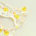 Ayalinggo My First Easter Baby Girl Outfit Easter Bunny Shirt Onesie Romper Bell Bottoms Pants Newborn Easter Clothes (White)