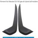 ABS Matte Black Rear Window Trim Molding Covers for 2023-2026 Mazda CX-50, Flat Black Outside D Pillar Post Molding Cover Trims Compatible with Mazda CX50 CX 50 Hybrid 2024 2025