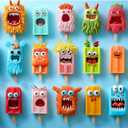500 Piece Puzzles for Adults Funny Colorful Monster Ice Cream Jigsaw Puzzles 500 Pieces Cute Food Family Puzzle Challenging Family Puzzle Games Gift for Adults (21"x15")