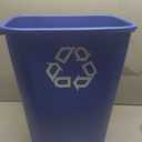 Rubbermaid Commercial Products Deskside Recycling Can, 10.25-Gallon/41-Quart, Blue Recycling Symbol, Plastic, for Bedroom/Bathroom/Office/Under Desk/Sink