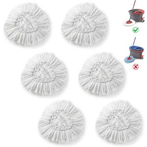 BonusLife Refill for O-Ceda EasyWrin Spin Mop Head 1-Tank System Only, 6 Refills