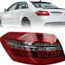USA Type LED Left Driver Side Outer Tail Light Assembly Compatible With 2010-2013 Mercedes Benz W212 E350 E550 E63 AMG Rear Tail lamp Bake Lamp 2129060758 MB2804106 Not Fit Halogen