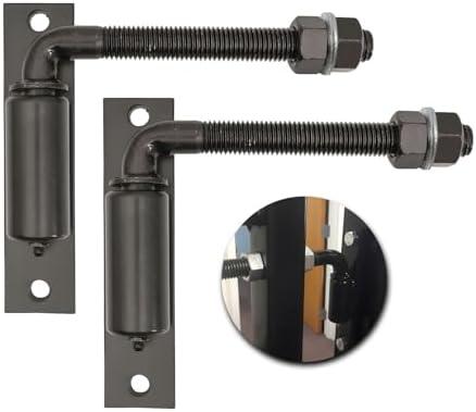 2 Pack Steel J-Bolt Hinge with Plate for Doors Gates,Heavy-Duty Welded Hinge,Heavy-Duty Driveway Gates for Welding on Larger Iron or Steel Gates(Black,A-5/8)