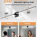 Ensenior Modern Bathroom Vanity Light 48 inch, Built-in Dimmer, 28W Dimmable 5CCT Led Bath Lights, Black Bar Vanity Lights for Bathroom Mirror Cabinets Bedroom-FCC & ETL Certificated