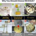 MEIXISUE Gold Modern Sputnik Chandelier Ceiling Light Fixtures,6-Lights Industrial Metal Semi Flush Mount Ceiling Light for Bedroom Dining Room Living Room Kitchen Hallway UL Listed