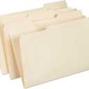 Staples Manila File Folders, Legal, 3 Tab, Assorted Position, 100/Box