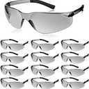 Queekay 12Pcs Safety Glasses Unisex Anti Scratch Protective Goggles Impact Resistant Lens Eyewear