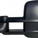 Driver Left Side Door Towing Mirror Power and Heated with Signal Light on Glass Textured Back Cover For Chevy Silverado Sierra 1500 2500 3500HD from 2003 to 2006