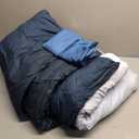 CLOTHKNOW 4Pieces Blue White Toddler Bedding Sets for Boys, Bedding Sets, Blue Gradient Pattern, Soft Crib Bed Set Including Comforter