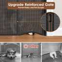 Reinforced 48" Extra Tall Pet Gate with Support Rods, 4 Ft Tall Retractable Baby Gates for Doorways 55" Wide Mesh Dog Gate Indoor Outdoor - Prevent Baby/Pet from Jumping Over, Black