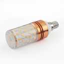 CTKcom 12W E14 LED Bulb Candelabra LED Light Bulb(4 Pack)- E14 Base T10 LED Corn Bulb,100 Watt Light Bulb Equivalent,Warm White 3000K LED Chandelier Bulb,AC85-265V 1200LM LED Lights Bright White(Gold)