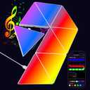 LED Triangle Light Panels - 8Pack RGB Wall Light Remote & App Control Multicolor Effects Music Sync DIY Smart Panel Modular Gaming Light for Music for Room Bar Decor Gaming Setup